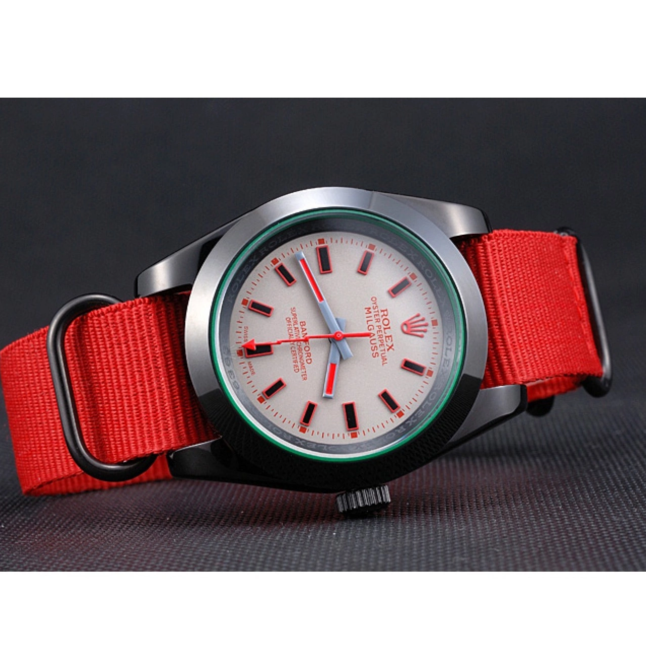 MiroTime 0806 Rolex Milgauss Bamford Red Nylon Strap 622002